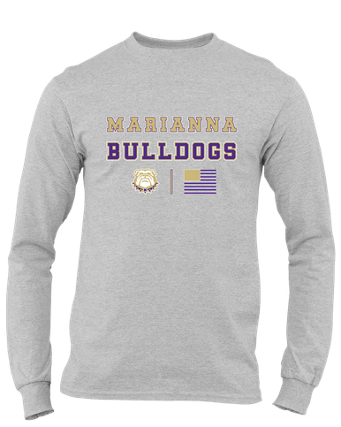 Marianna Bulldogs Spirit Flag Men's LS T-Shirt