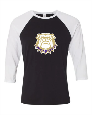 Marianna Bulldogs Mascot #1 Women's Baseball T-Shirt