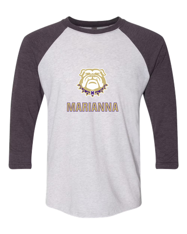 Marianna Bulldogs Mascot #2 Women's Baseball T-Shirt