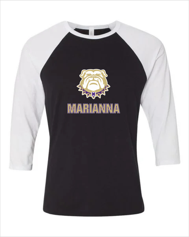 Marianna Bulldogs Mascot #2 Men's Baseball T-Shirt