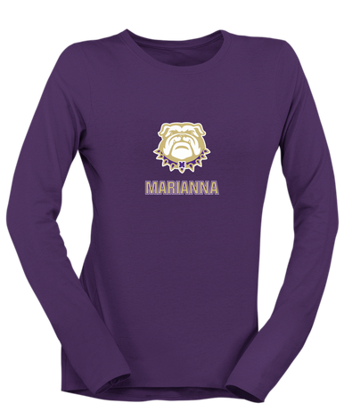 Marianna Bulldogs Mascot #2 Women's LS T-Shirt
