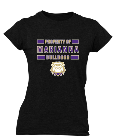 Marianna Bulldogs Property Of Women's SS T-Shirt