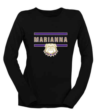 Marianna Bulldogs Mascot #4 Women's Premium LS T-Shirt