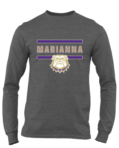 Marianna Bulldogs Mascot #4 Men's LS T-Shirt