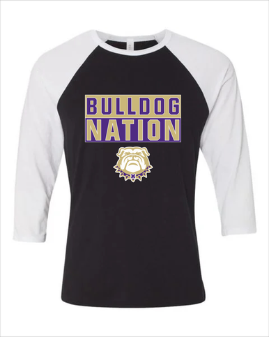 Marianna Bulldogs Nation #1 Women's Baseball T-Shirt