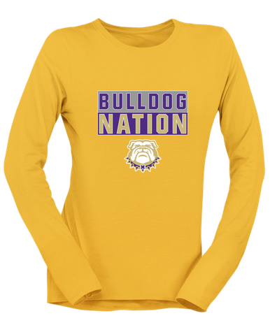 Marianna Bulldogs Nation #1 Women's LS T-Shirt