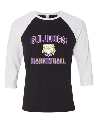 Marianna Bulldogs Basketball #1 Women's Baseball T-Shirt