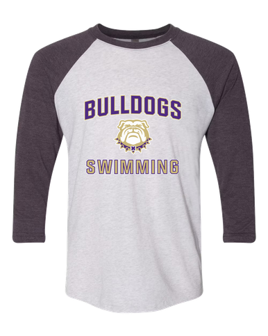 Marianna Bulldogs Swimming Men's Baseball T-Shirt