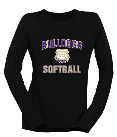 Marianna Bulldogs Softball #1 Women's LS T-Shirt