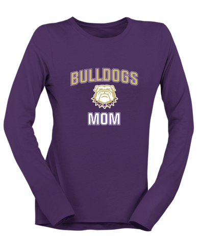 Marianna Bulldogs Mom Women's LS T-Shirt