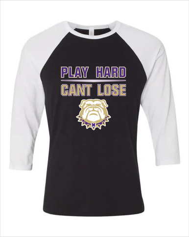 Marianna Bulldogs Play Hard, Can't Lose Women's Baseball T-Shirt