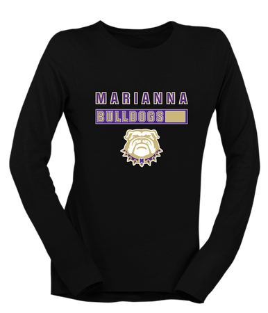 Marianna Bulldogs Mascot #7 Women's Premium LS T-Shirt