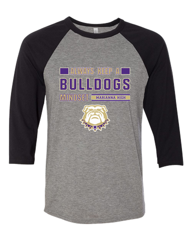 Marianna Bulldogs Mindset Women's Baseball T-Shirt