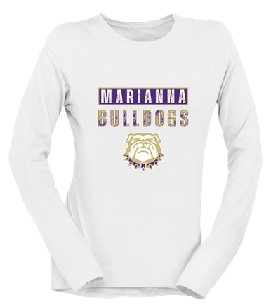 Marianna Bulldogs Mascot #9 Women's Premium LS T-Shirt
