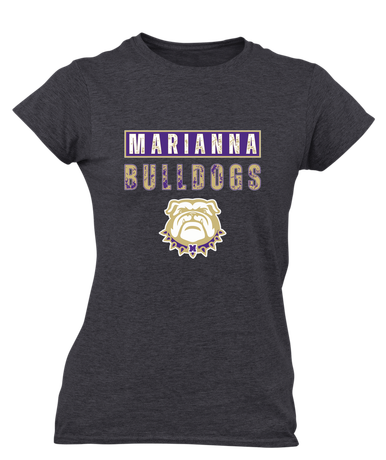Marianna Bulldogs Mascot #9 Women's SS T-Shirt