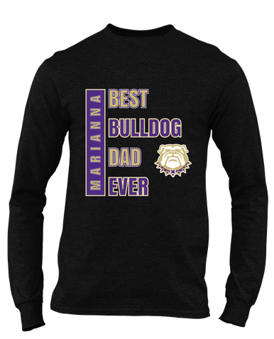 Marianna Bulldogs Best Bulldog Dad Men's Premium LS T-Shirt