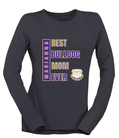 Marianna Bulldogs Best Bulldog Mom Women's Premium LS T-Shirt