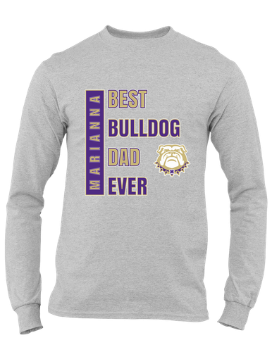 Marianna Bulldogs Best Bulldog Dad Men's LS T-Shirt