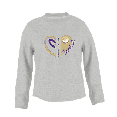 Marianna Bulldogs Heart Football Women's Sweatshirt