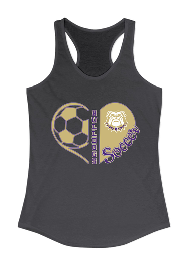 Marianna Bulldogs Heart Soccer Women's Tank Top