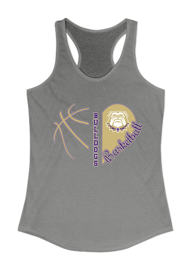 Marianna Bulldogs Heart Basketball Women's Tank Top
