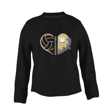 Marianna Bulldogs Heart Volleyball Women's Sweatshirt