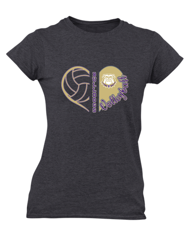 Marianna Bulldogs Heart Volleyball Women's Premium SS T-Shirt