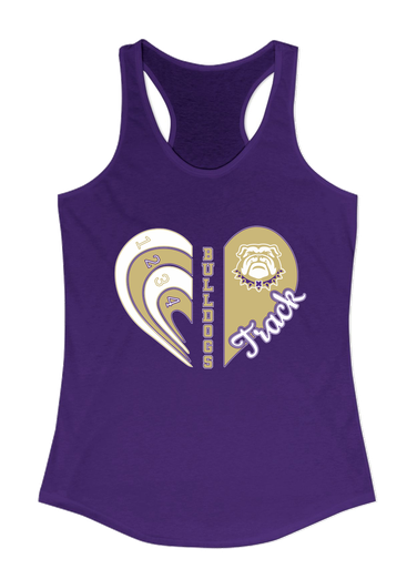Marianna Bulldogs Heart Track Women's Tank Top