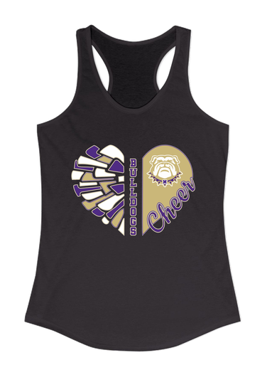 Marianna Bulldogs Heart Cheer Women's Tank Top