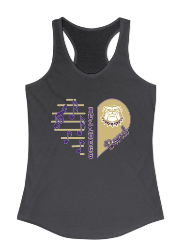 Marianna Bulldogs Heart Band Women's Tank Top