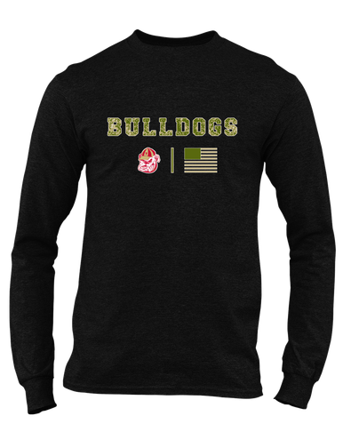 Thomasville Bulldogs Camo Flag Men's Premium LS T-Shirt