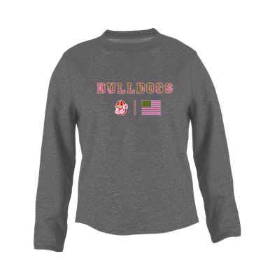 Thomasville Bulldogs Pink Camo Flag Women's Sweatshirt