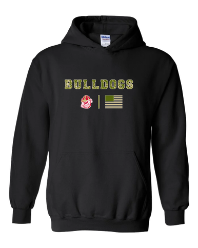 Thomasville Bulldogs Camo Flag Men's Hoodie