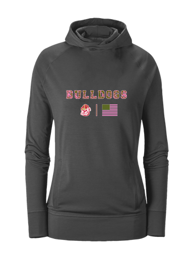 Thomasville Bulldogs Pink Camo Flag Women's Hoodie
