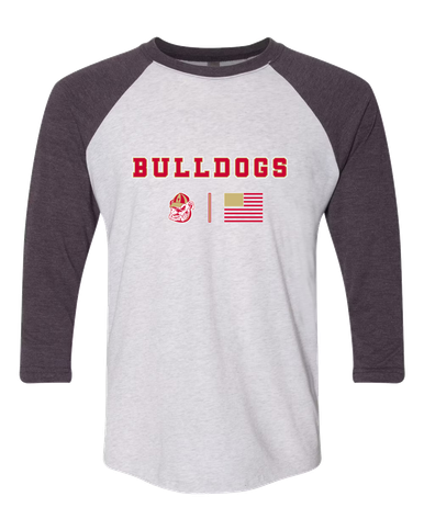 Thomasville Bulldogs Team Colors Flag Men's Baseball T-Shirt