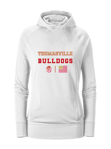 Thomasville Bulldogs Spirit Flag Women's Hoodie