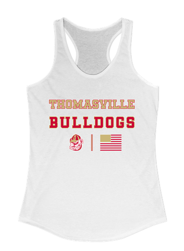 Thomasville Bulldogs Spirit Flag Women's Tank Top