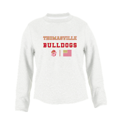 Thomasville Bulldogs Spirit Flag Women's Sweatshirt