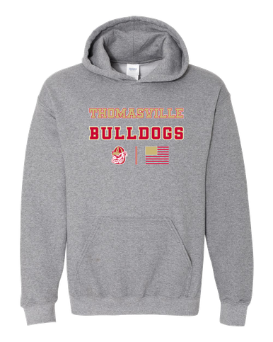 Thomasville Bulldogs Spirit Flag Men's Hoodie