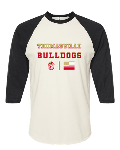 Thomasville Bulldogs Spirit Flag Women's Baseball T-Shirt