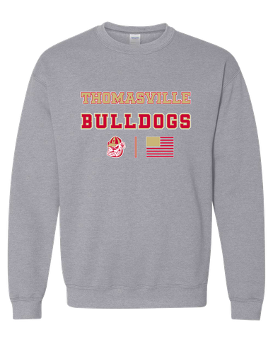 Thomasville Bulldogs Spirit Flag Men's Sweatshirt