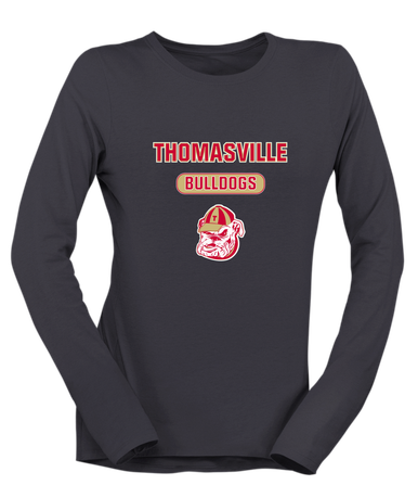 Thomasville Bulldogs Mascot #3 Women's Premium LS T-Shirt