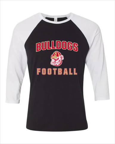 Thomasville Bulldogs Football #1 Women's Baseball T-Shirt