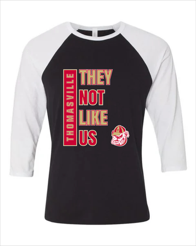 Thomasville Bulldogs They Not Like Us #1 Women's Baseball T-Shirt