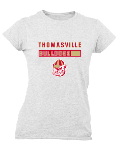 Thomasville Bulldogs Mascot #7 Women's SS T-Shirt