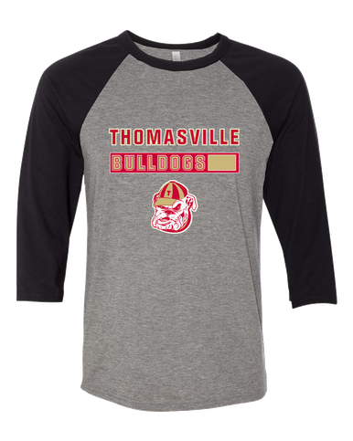 Thomasville Bulldogs Mascot #7 Women's Baseball T-Shirt