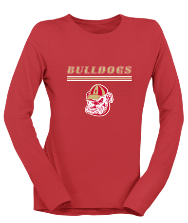 Thomasville Bulldogs Mascot #8 Women's LS T-Shirt