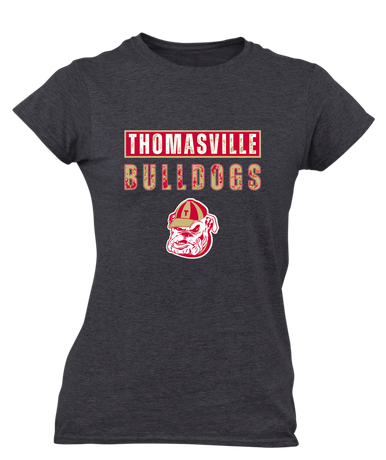 Thomasville Bulldogs Mascot #9 Women's SS T-Shirt