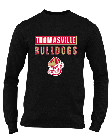 Thomasville Bulldogs Mascot #9 Men's LS T-Shirt