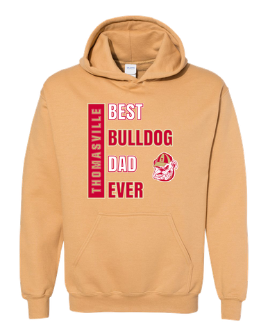 Thomasville Bulldogs Best Bulldog Dad Men's Hoodie